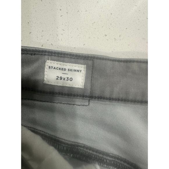 Pac Sun Stacked Skinny Jeans Distressed Gray 29x30 Streetwear skater - Picture 5 of 7